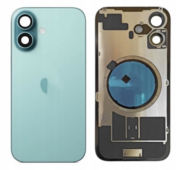 Zadní Kryt pro iPhone 16 Teal Tyrkysový s rámečkem a magnety
