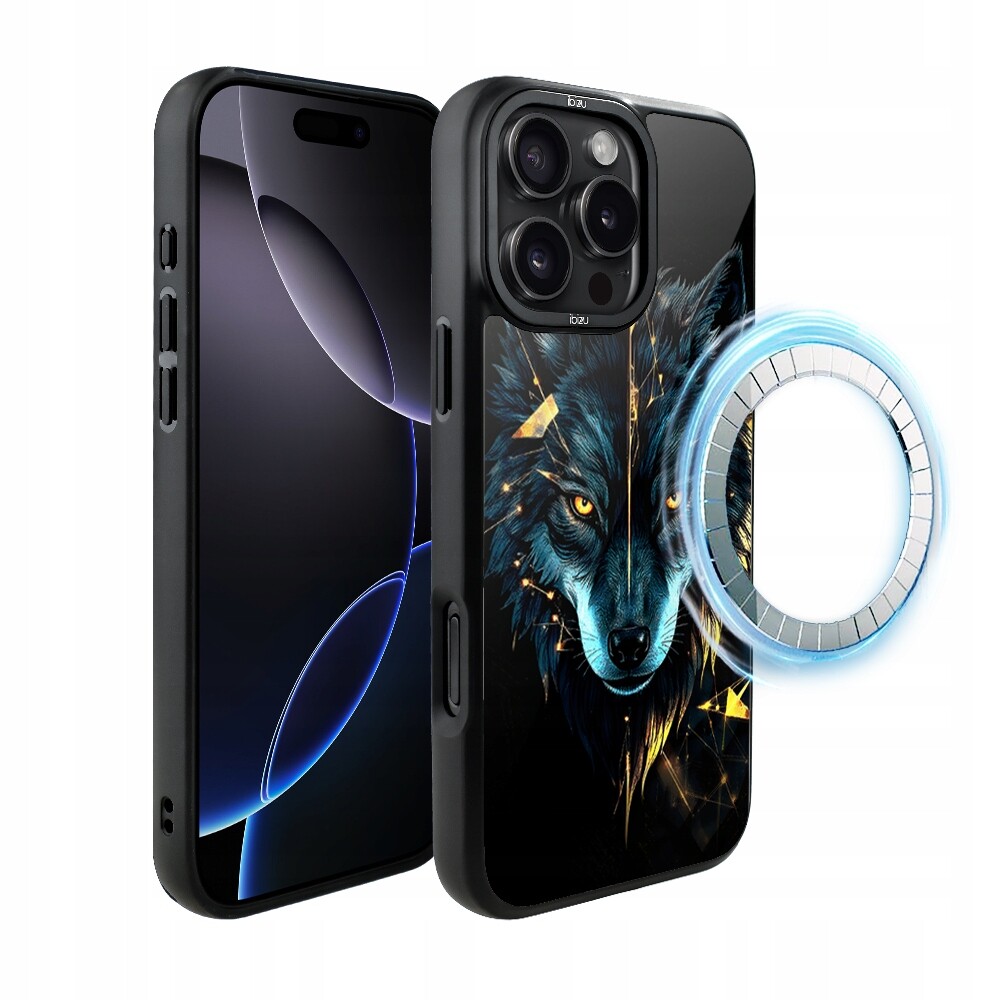 Pouzdro Ibizu DropGuard Matné s MagSafe pro iPhone 16 Pro Max, Wolf of Power