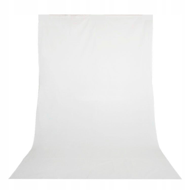 Bílé pozadí bavlněné fotografické pozadí 3x6 m