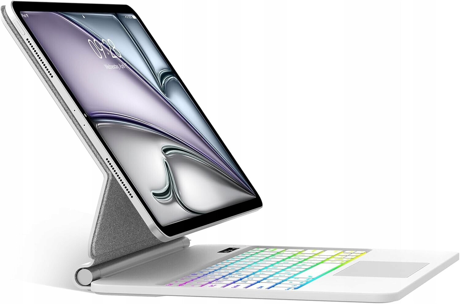 Pouzdro s klávesnicí pro iPad Air 13 iPad Pro 12.9 Sengbirch Qwertz bílé