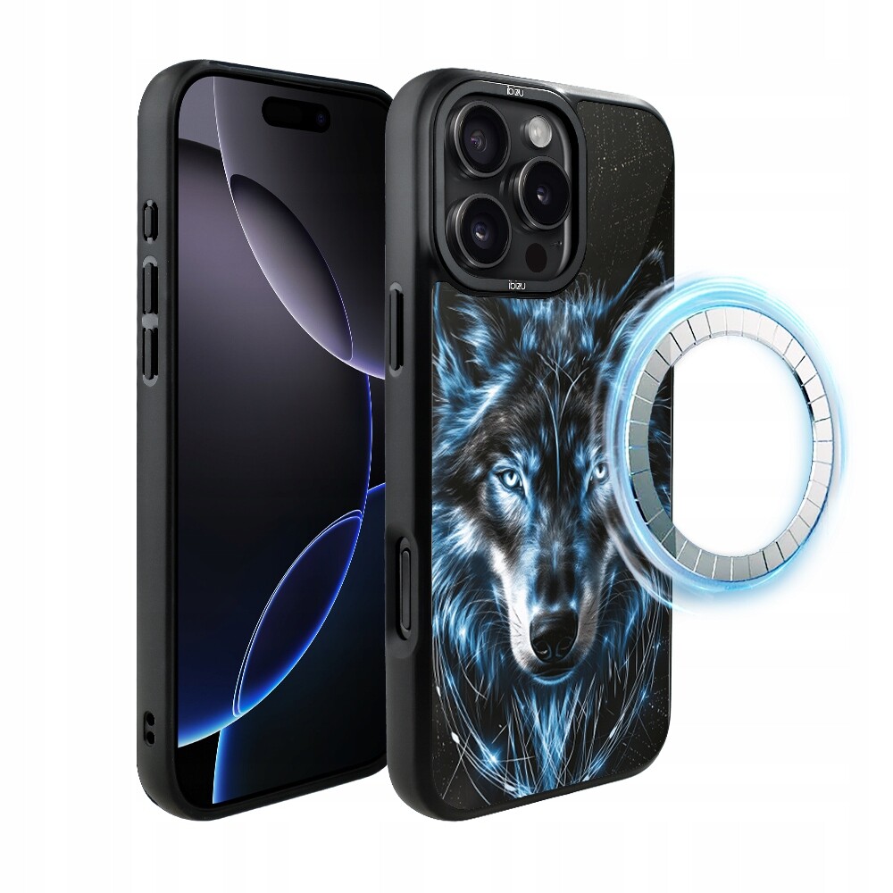 Pouzdro pro iPhone 16 Pro Max Ibizu DropGuard Matt s MagSafe, Ledový vlk
