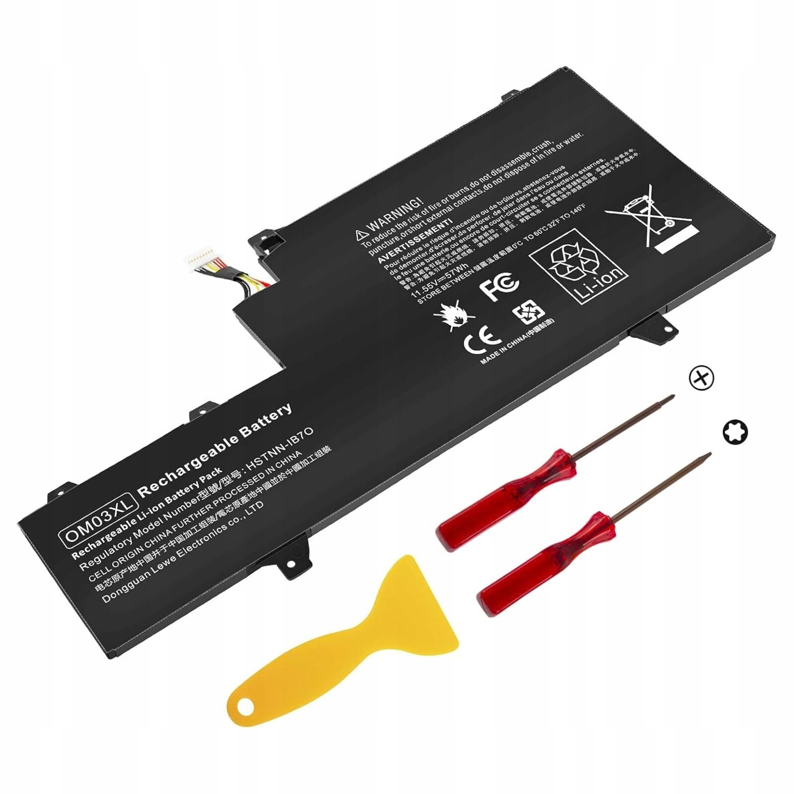 Baterie OM03XL 11.55V/57Wh pro Hp EliteBook x360 1030 G2, 3-kapacitní Li-ion