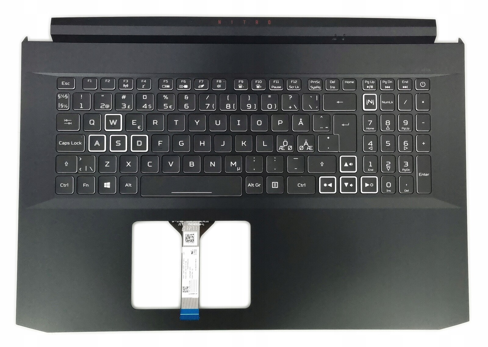 Nová Klávesnice Pro Notebook Acer Nitro AN517-52 Norská