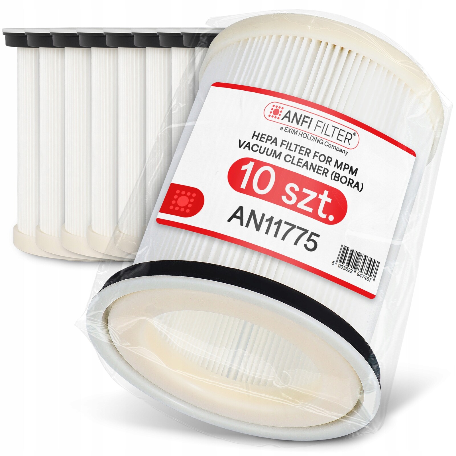 10 x Vzduchový Filtr Pro Vysavač Mpm Bora 3 Mod 13 17 19 21 Náhradní díl Em-p