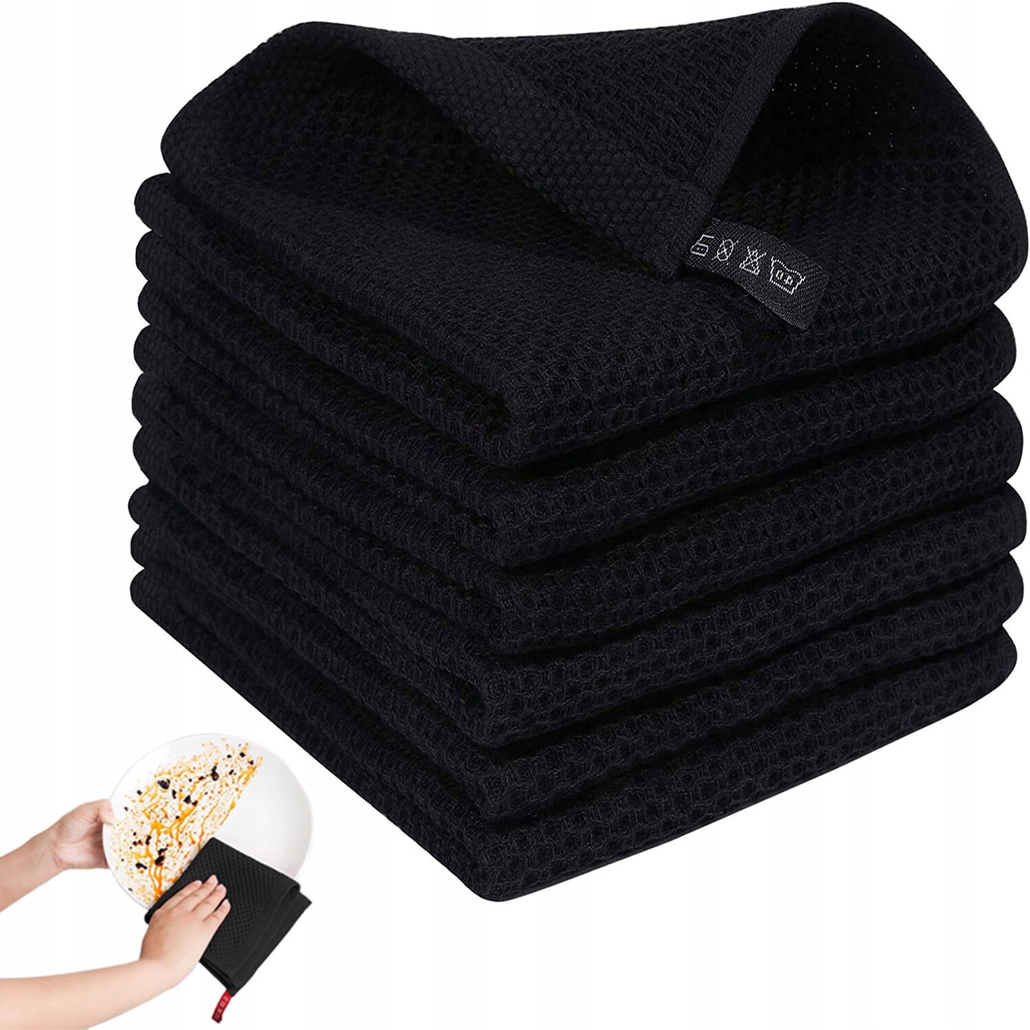 Utěrka Z Mikrovlákna Měkká Kuchyňská 33X33 CM Vysoká Kvalita 6 Ks