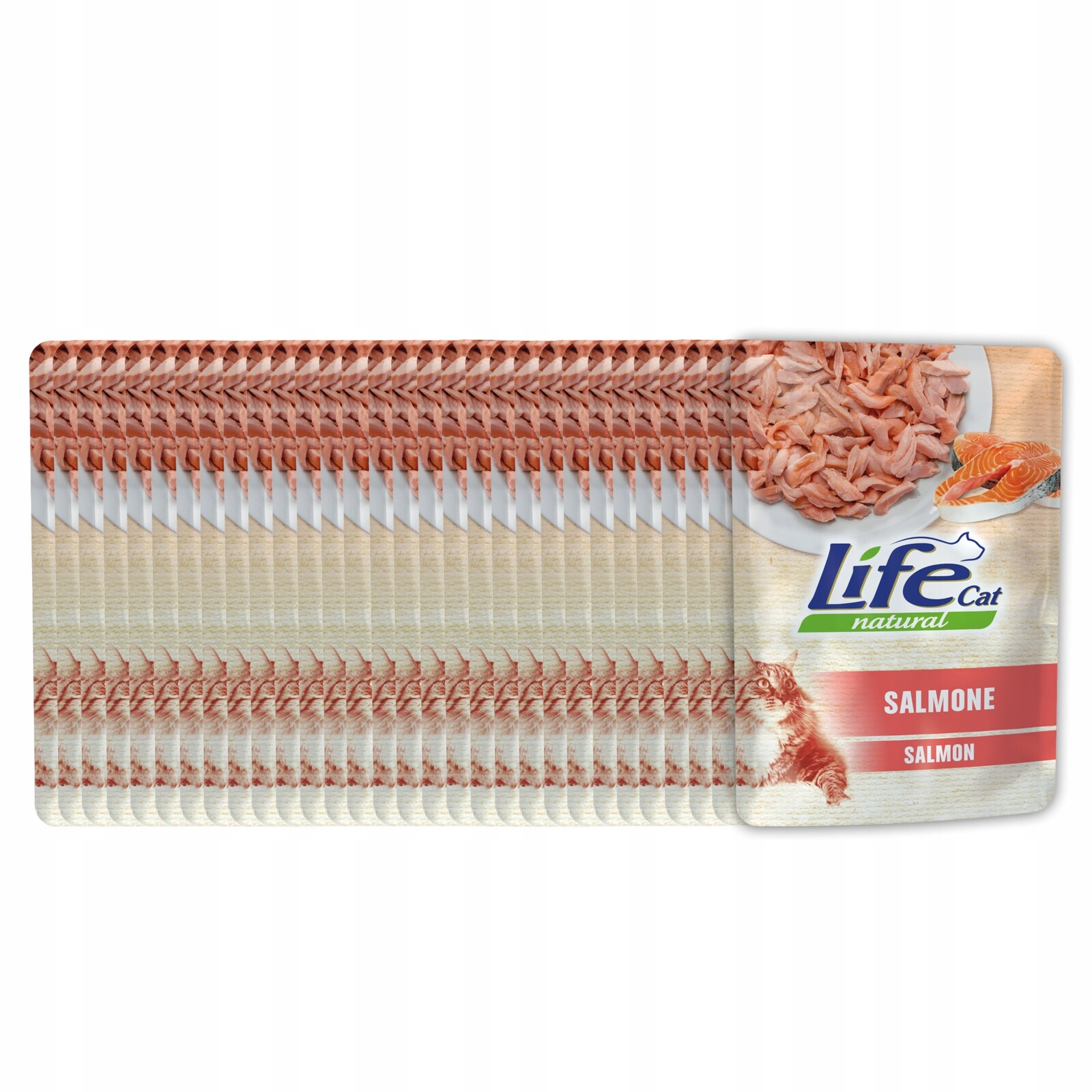 Life Cat Natural Krmivo pro kočky kapsička Set 30x70g Losos