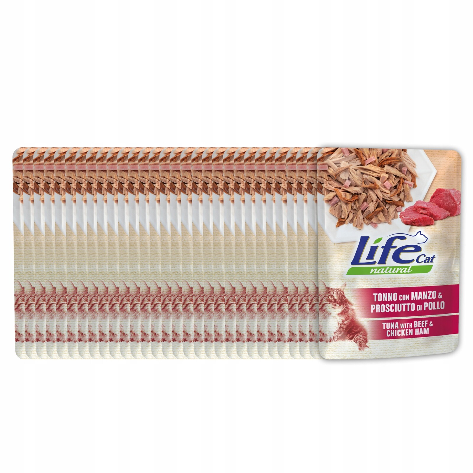 Life Cat Natural pro kočky kapsička 30x70 g tuňák hovězí maso šunka