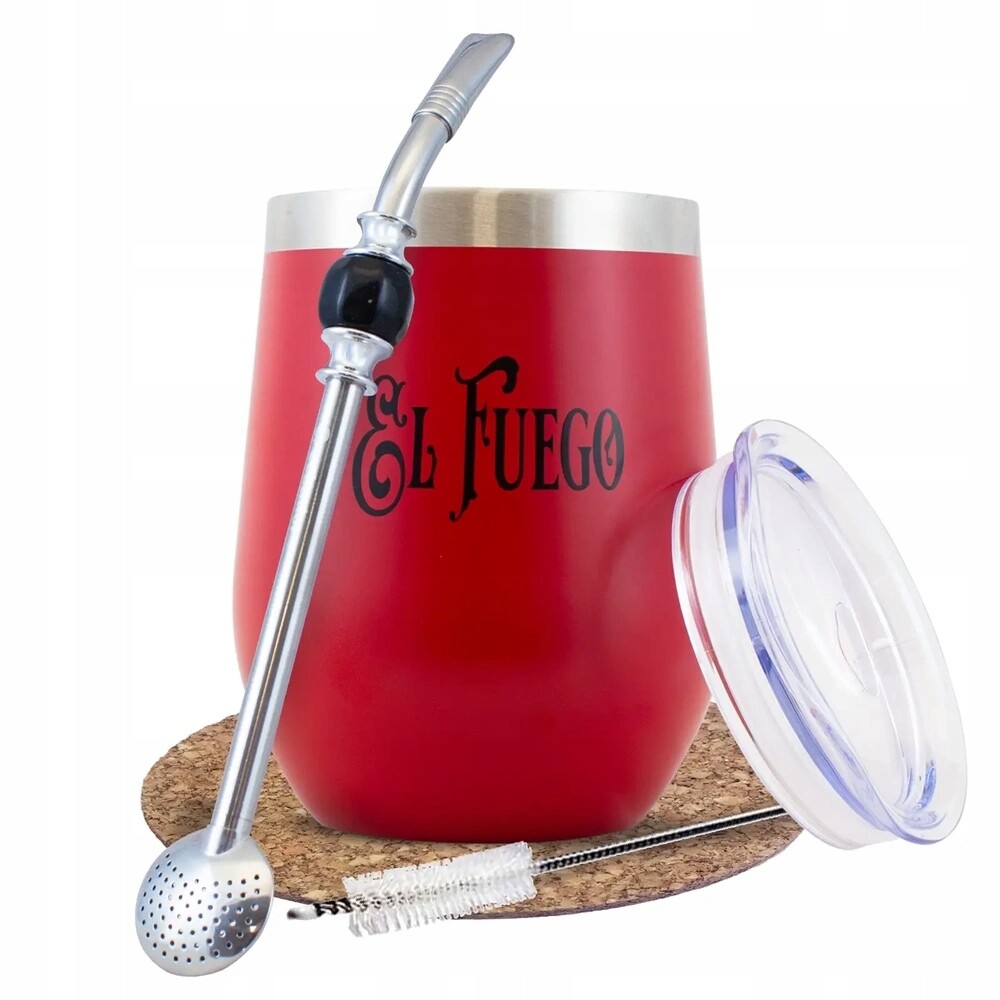 Sada Termolid Yerba Mate El Fuego Pro 350 ml Bombilla