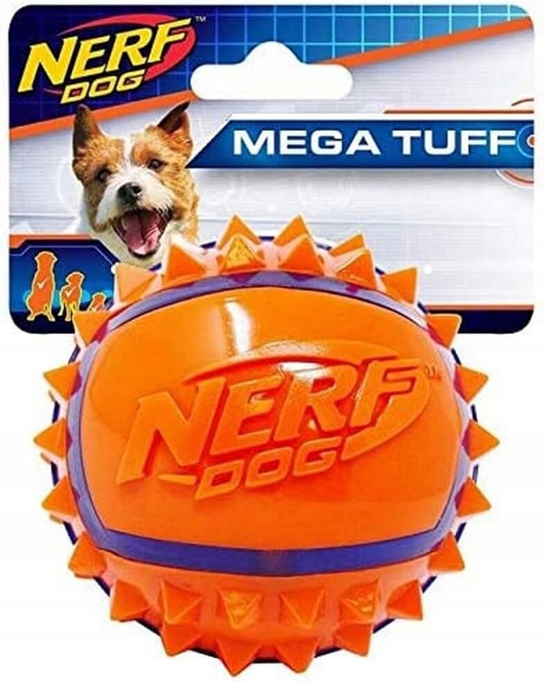 Nerf Dog Míček pro velkého psa Odolný kaučuk 9 Cm Oranžový