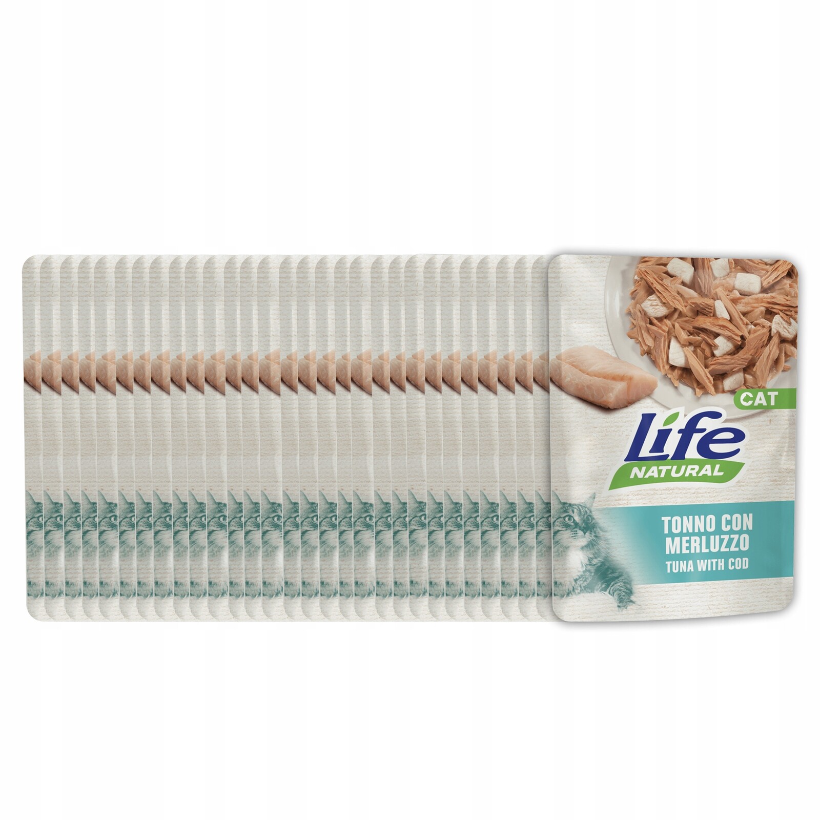 Life Cat Natural Krmivo pro kočky kapsička Set 30x70g tuňák příčesek