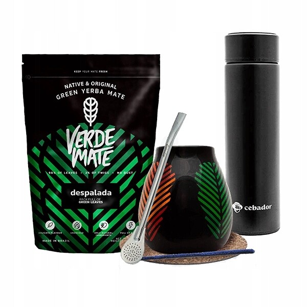 Sada Yerba Mate Verde Mate Despalada Led termoska Tykev Bombilla 500 g