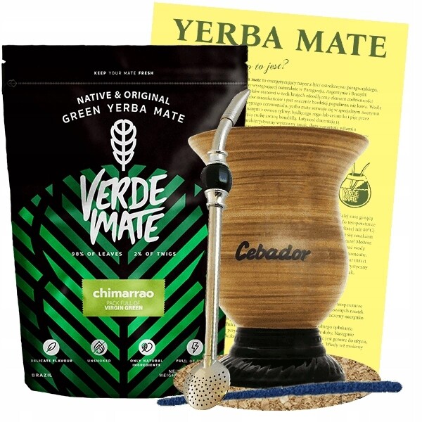 Sada Yerba Mate Verde Mate Chimarrao Tykev Bombilla 500 g 0,5 kg Na Start