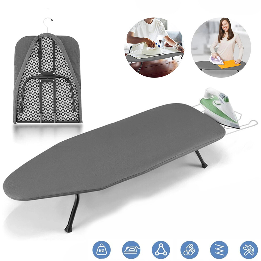 Žehlicí Prkno Skládací Ochrana Oblečení Věšák Na Žehličku Šedý