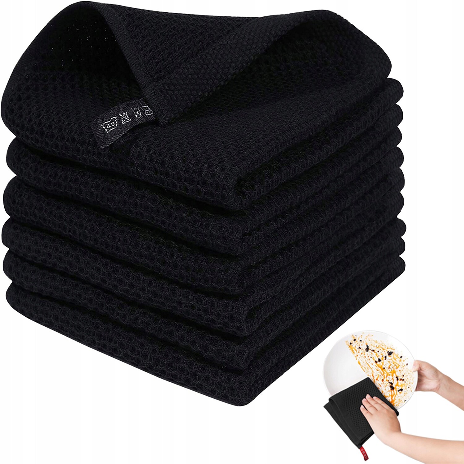 6 x měkká utěrka z kuchyňského mikrovlákna nebo hadřík na sklo 33 x 33 cm