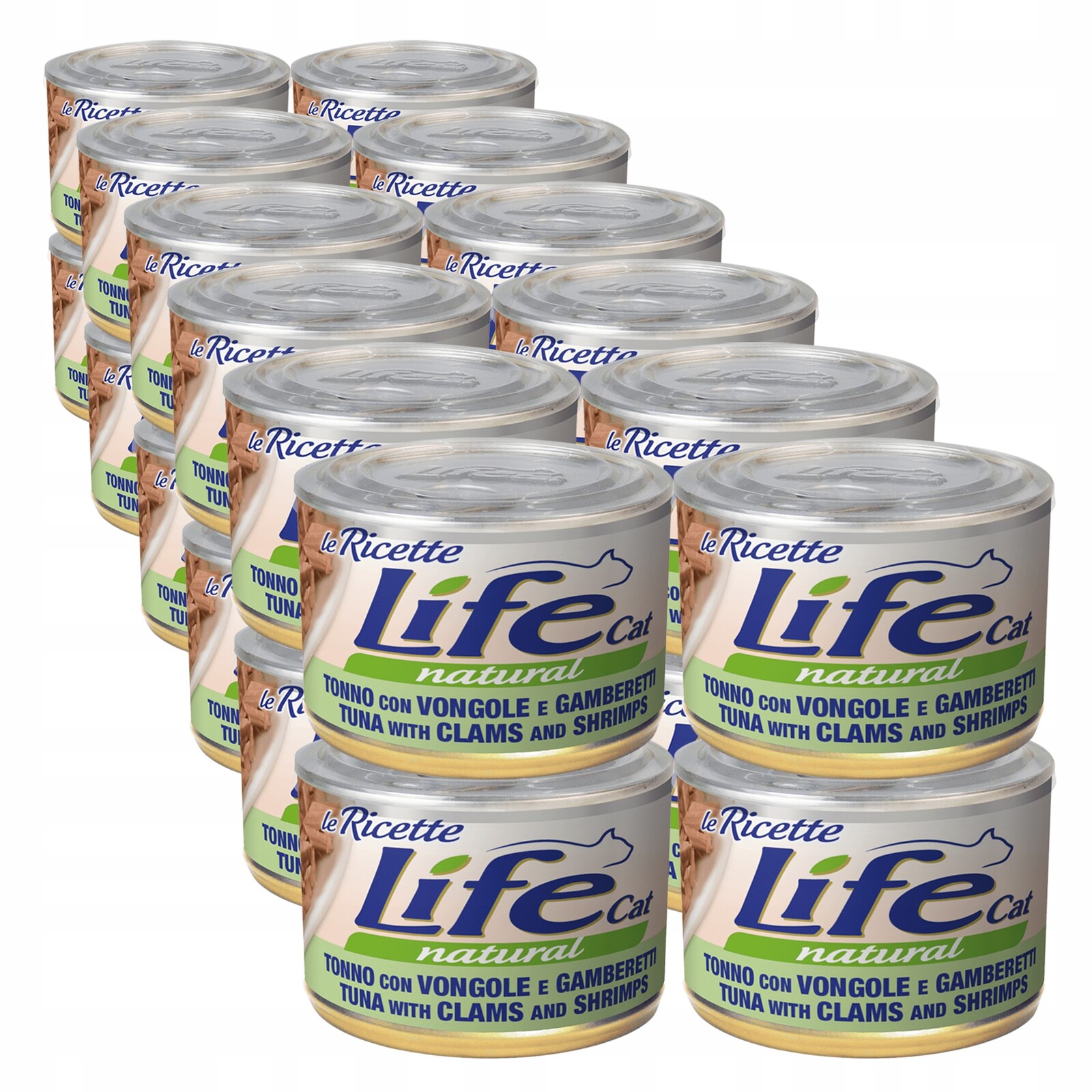 Life Cat Le Ricette pro kočky konzerva 12x150 g tuňák mušle krevety