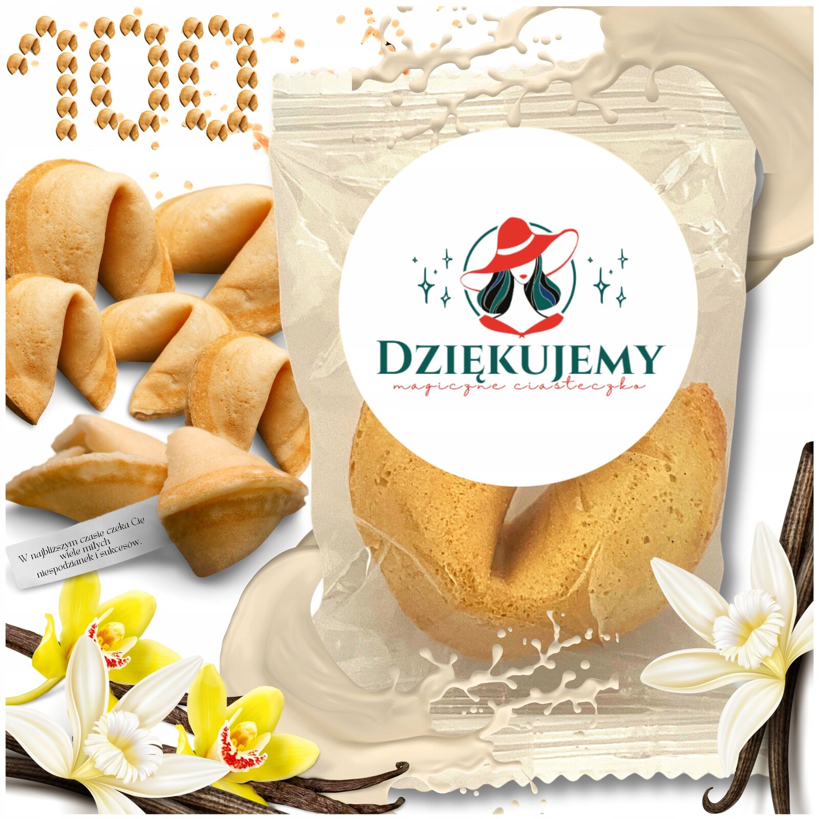 Sušenky s věštbou a poděkováním pro hosty zákazníků Butik Salon Oděv 100