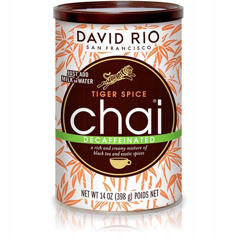 David Rio v prášku Chai Tea Čaj Tiger Spice Decaf 398g