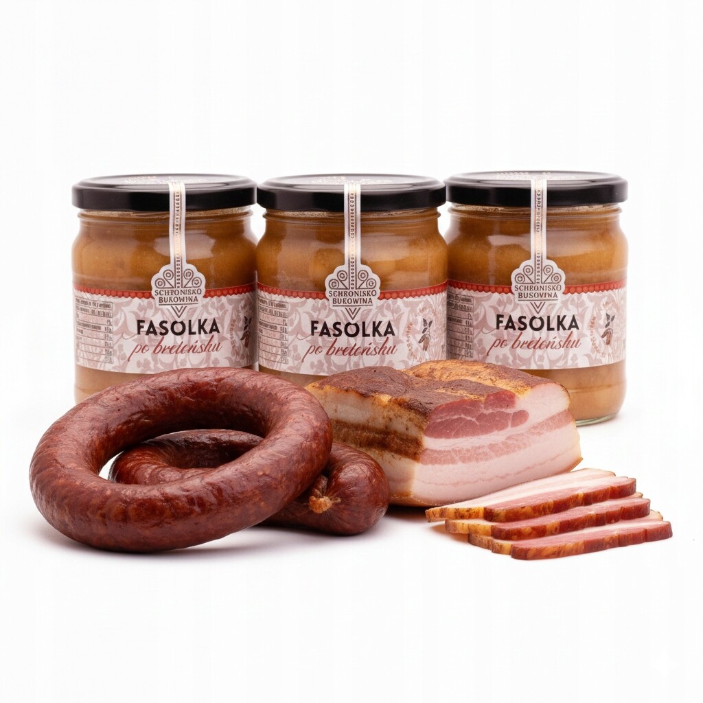 Fazole po bretaňsku 400 g Schronisko Bukowina – bohaté chutné jídlo ve sklenici