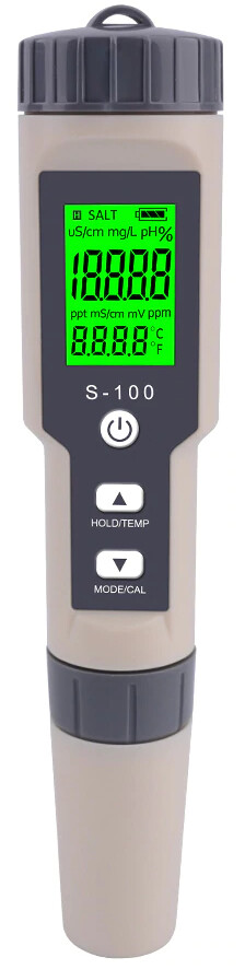 Elektronický měřič slanosti Tds Ec, teplota vody