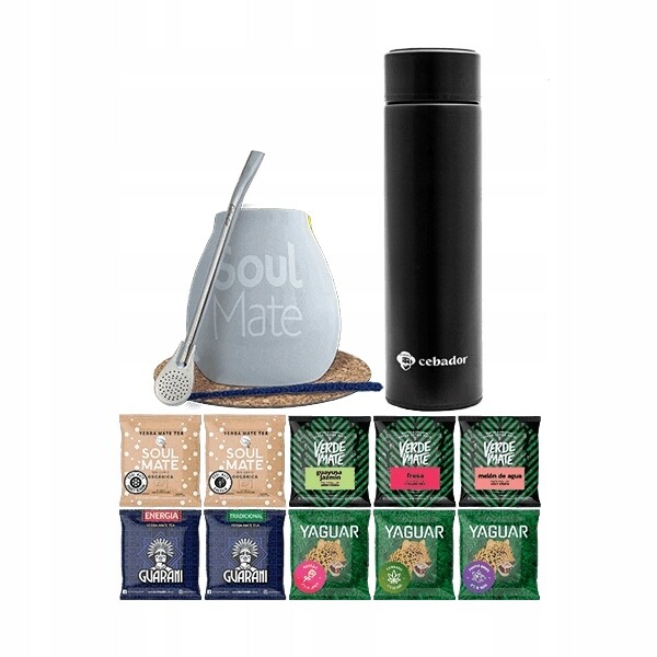 Sada Yerba Mate vzorky 10x50g Led termoska, tykva a bombilla 500g 0,5kg