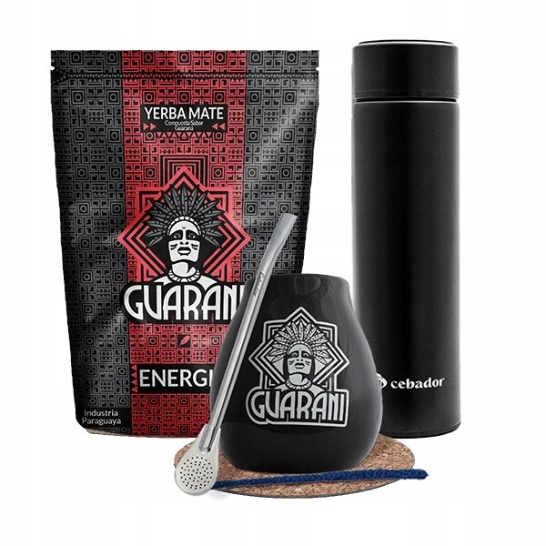 Sada Yerba Mate Guarani Energia Led termoska, tykva a bombilla 500 g