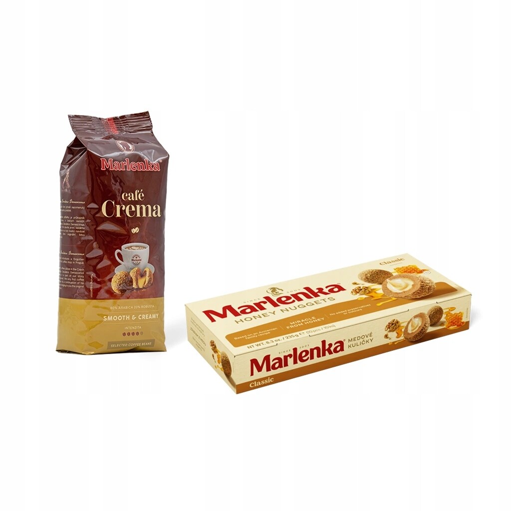 Marlenka Duopack Café crema 500 g a Medové Kuličky 235 g