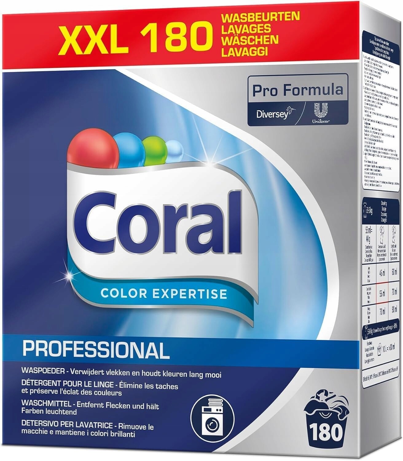 Coral Pro Formula Color prací prášek, 180 Wg, 8 kg