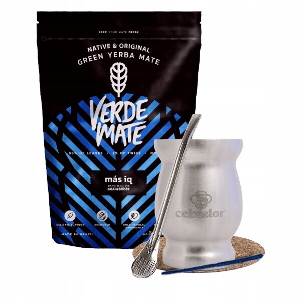 Sada Yerba Mate Verde Mate Más Iq TermoMate a bombilla 500 g (0,5 kg)