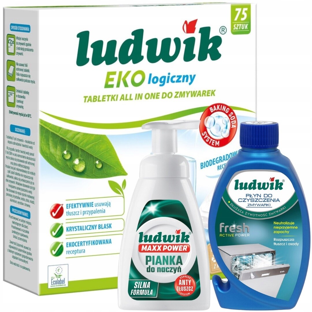 Ludwik Tablety Do Myčky Eko 75 Ks All In One Tekutý Pěnový Set