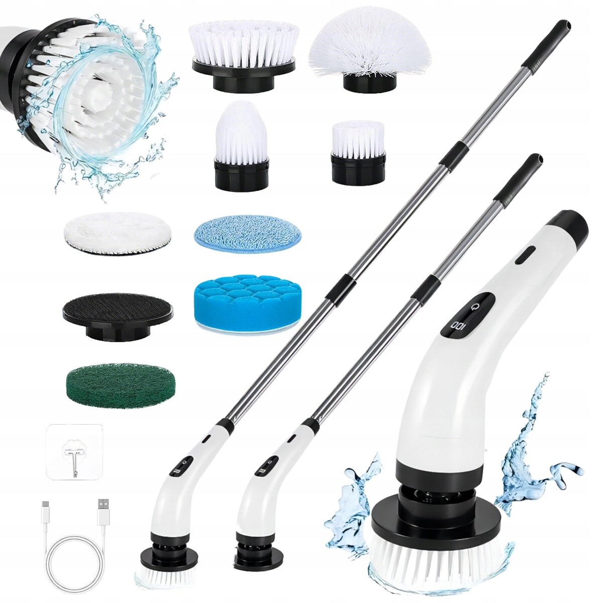 Elektrický Rotační Kartáč Pro Úklid IPX6 Usb-c Bezdrátový