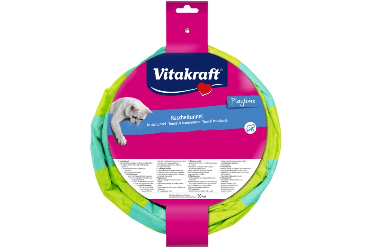 Vitakraft Barevný šustící tunel pro kočky 50 cm