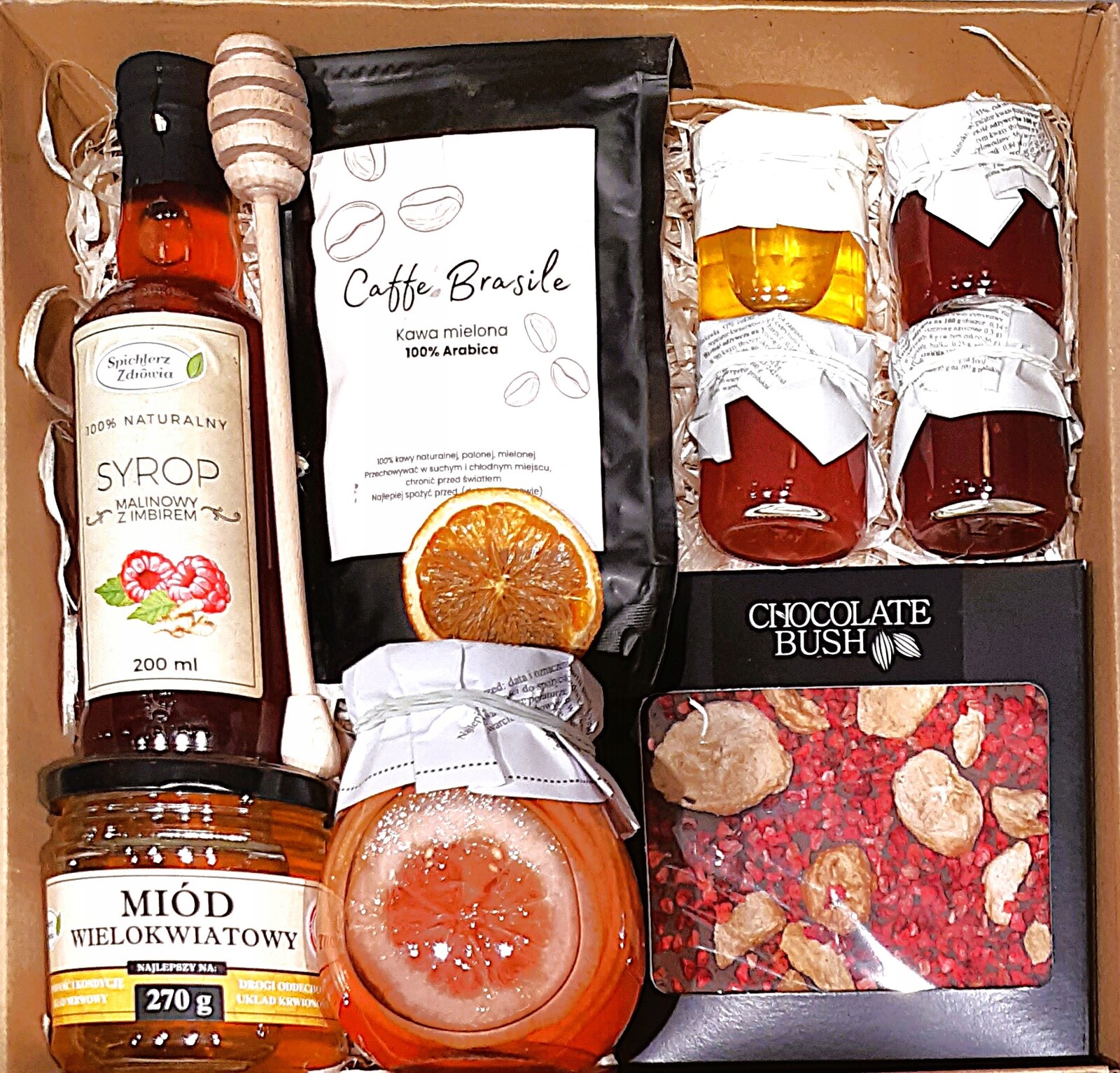 Velký Koš Box Dárková Sada Dárek Čokoláda Čaj Med Káva Malina