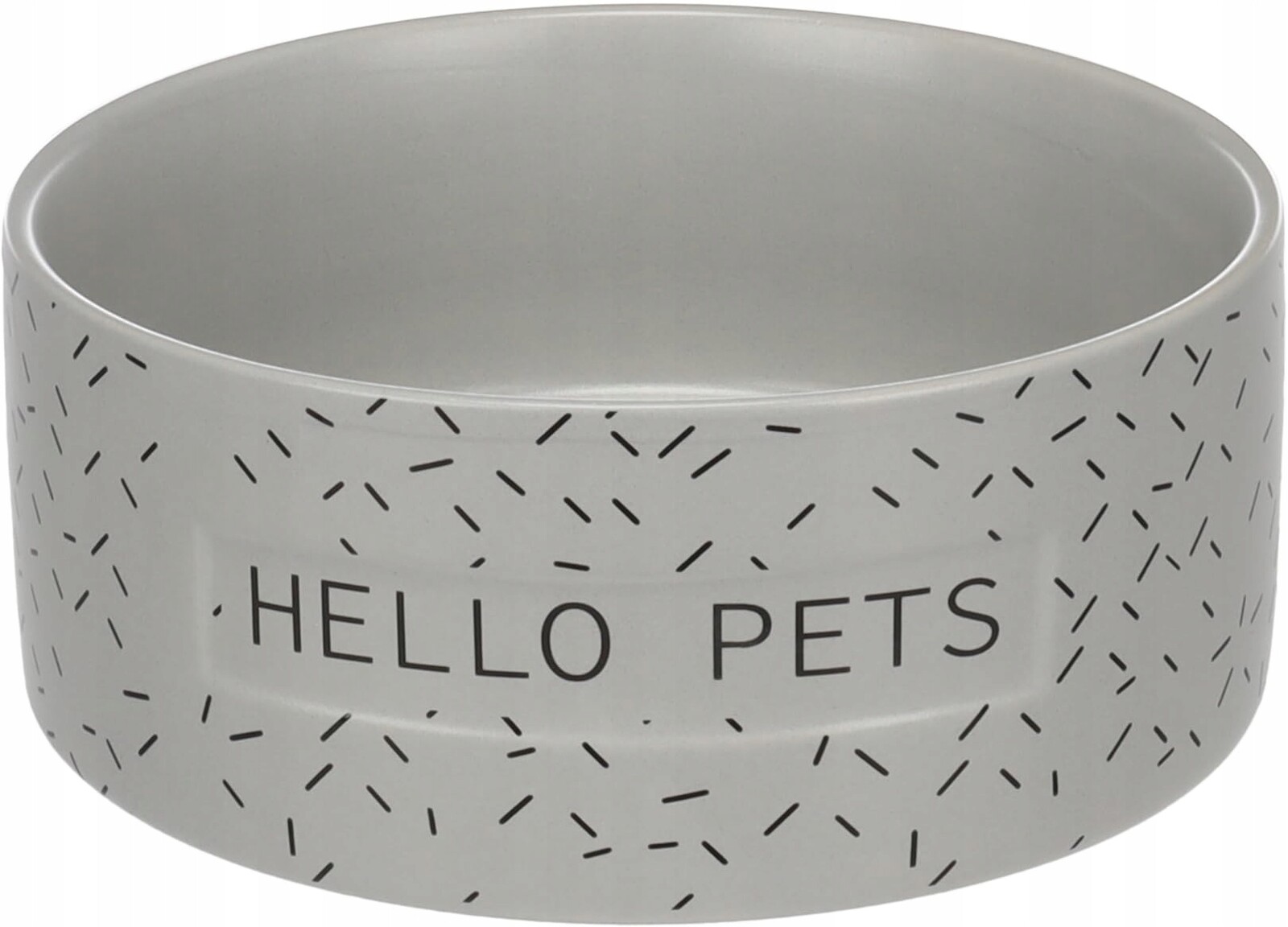 Flamingo Miska pro psa keramická velká 1,1 l šedá do myčky nádobí