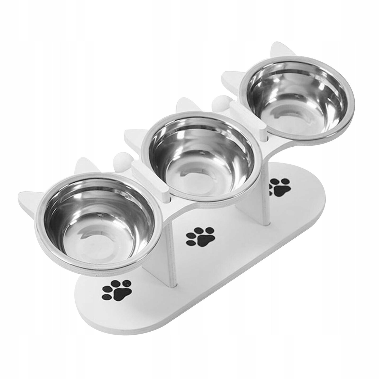 Vyvýšené misky pro kočky 3 Nakloněné kotě se stojanem Krmící stanice