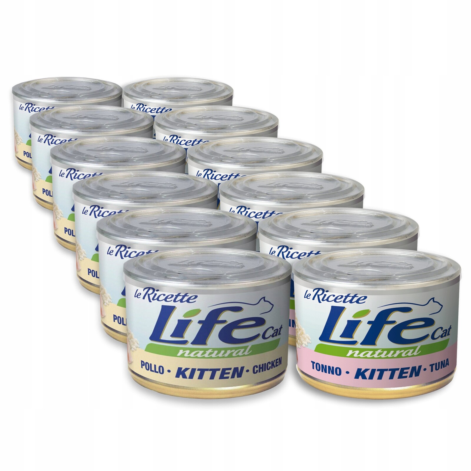 Life Cat La Ricette Kitten Krmivo konzerva 150g 12 ks MIX 2 příchutí