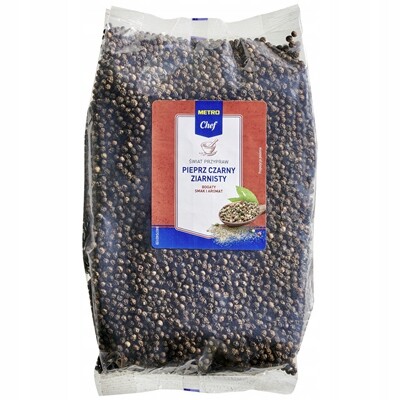 Metro Chef Pepř Černý Zrnitý 1 kg Celý Gastro