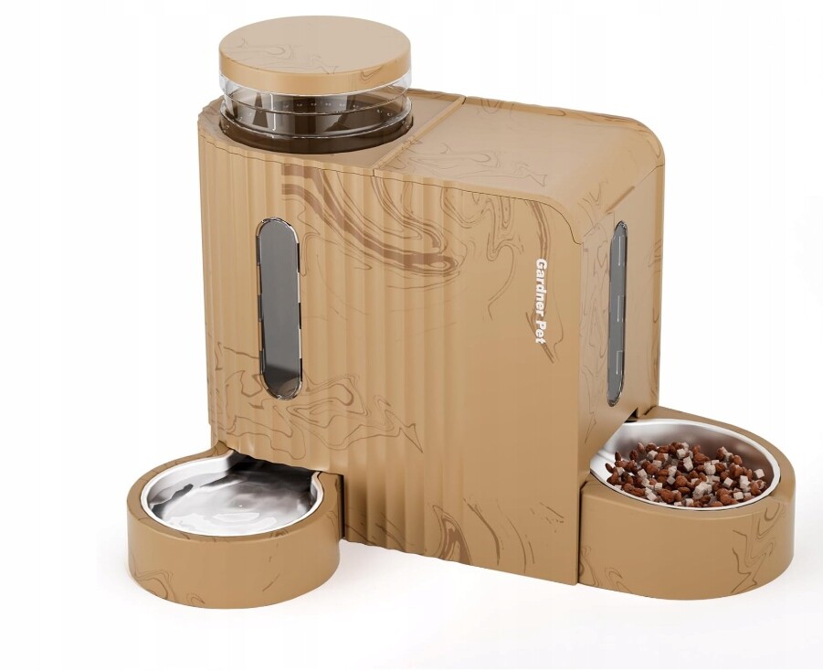 Automatické krmítko pro kočky a dávkovač vody 2 v 1 s miskami