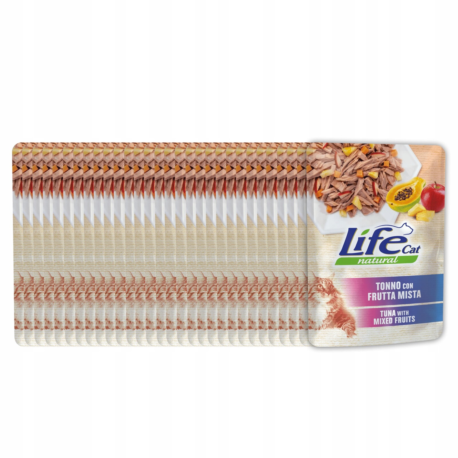 Life Cat Natural Krmivo pro kočky kapsička 30x70 g tuňák mix ovoce