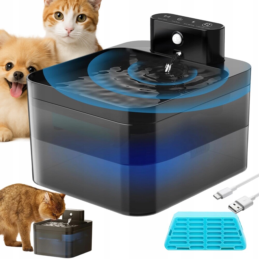 Fonтаnnа S Vodou Pro Zvířata Automatický 2.2 L Tichý Provoz 3 Režimy