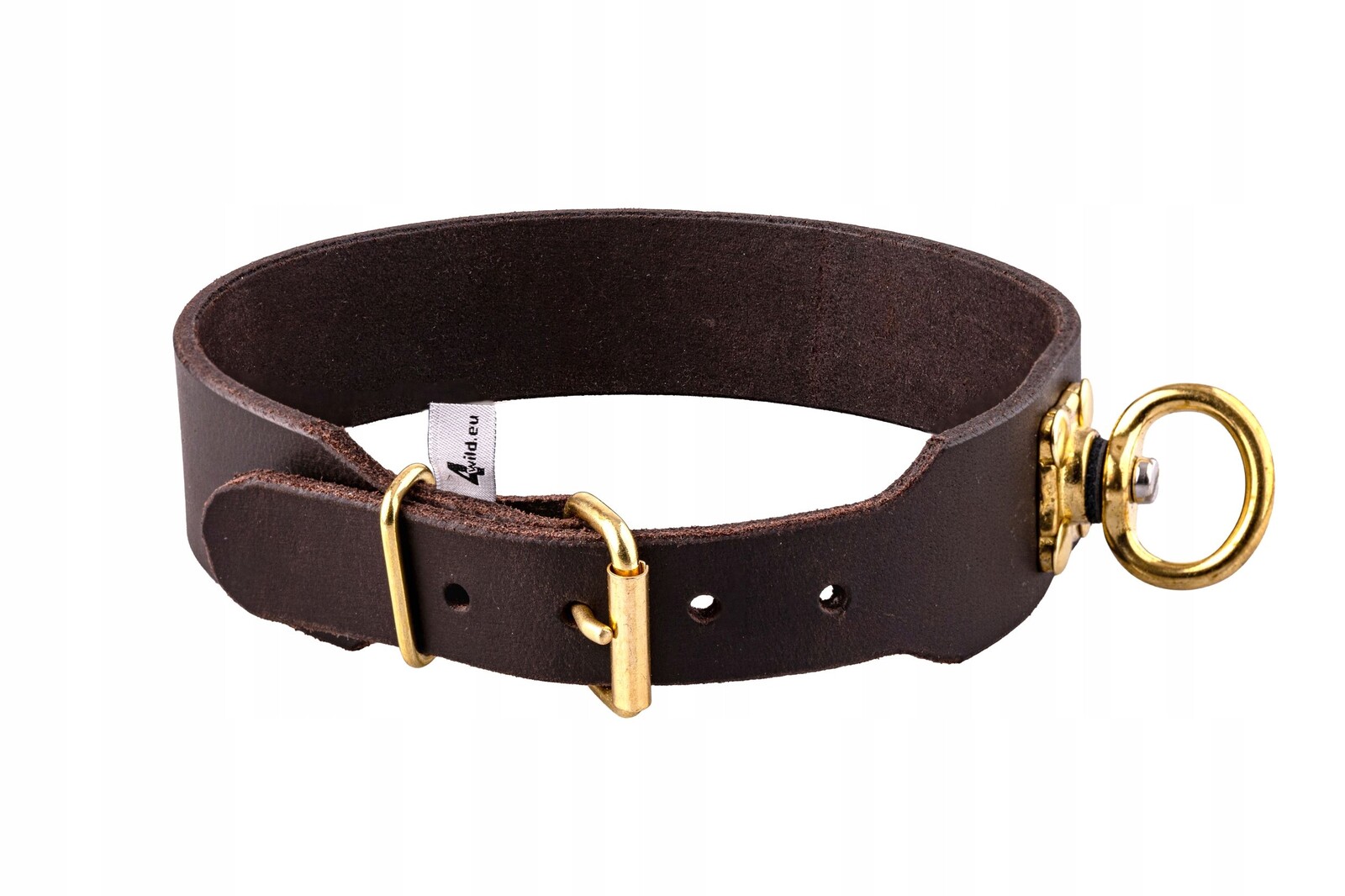 Kožený tropický obojek 38 mm 54-60 cm, ručně vyrobený z Polska