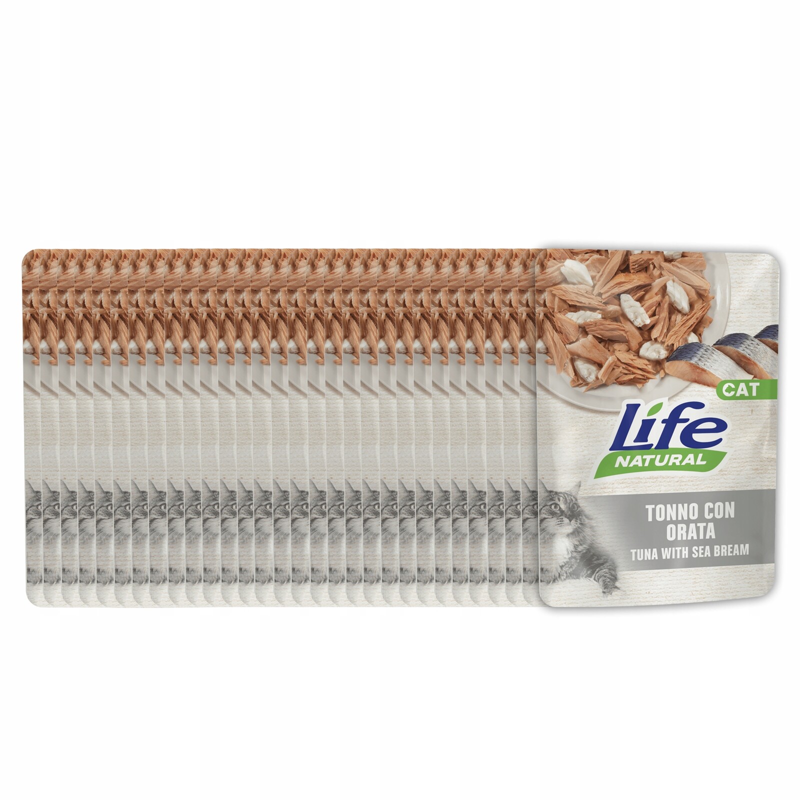 Life Cat Natural Krmivo pro kočky kapsička Set 30x70g Tuňák Dorada