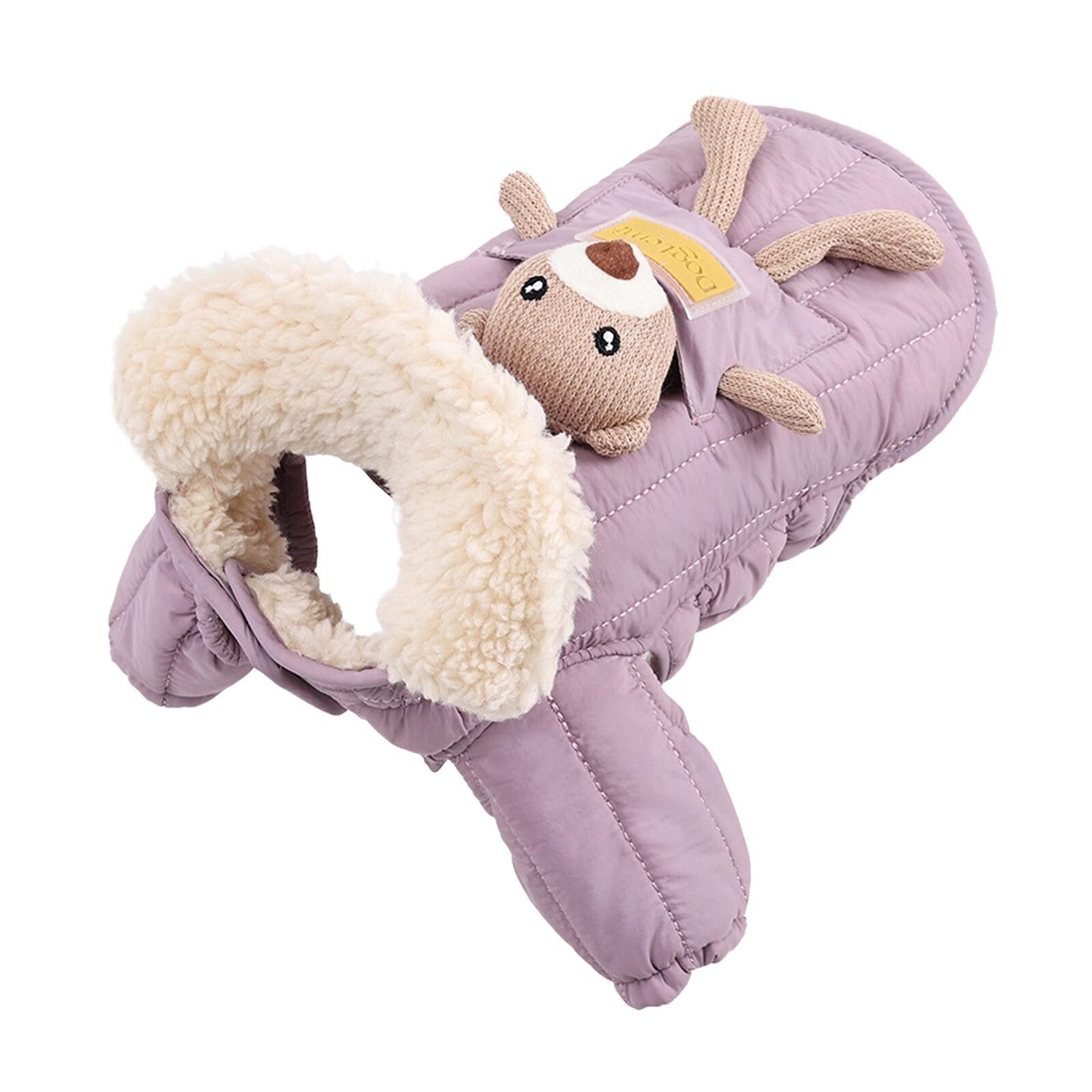 Zimní kabát pro psa Prošívané oblečení pro štěňata Oblečení s otvorem na