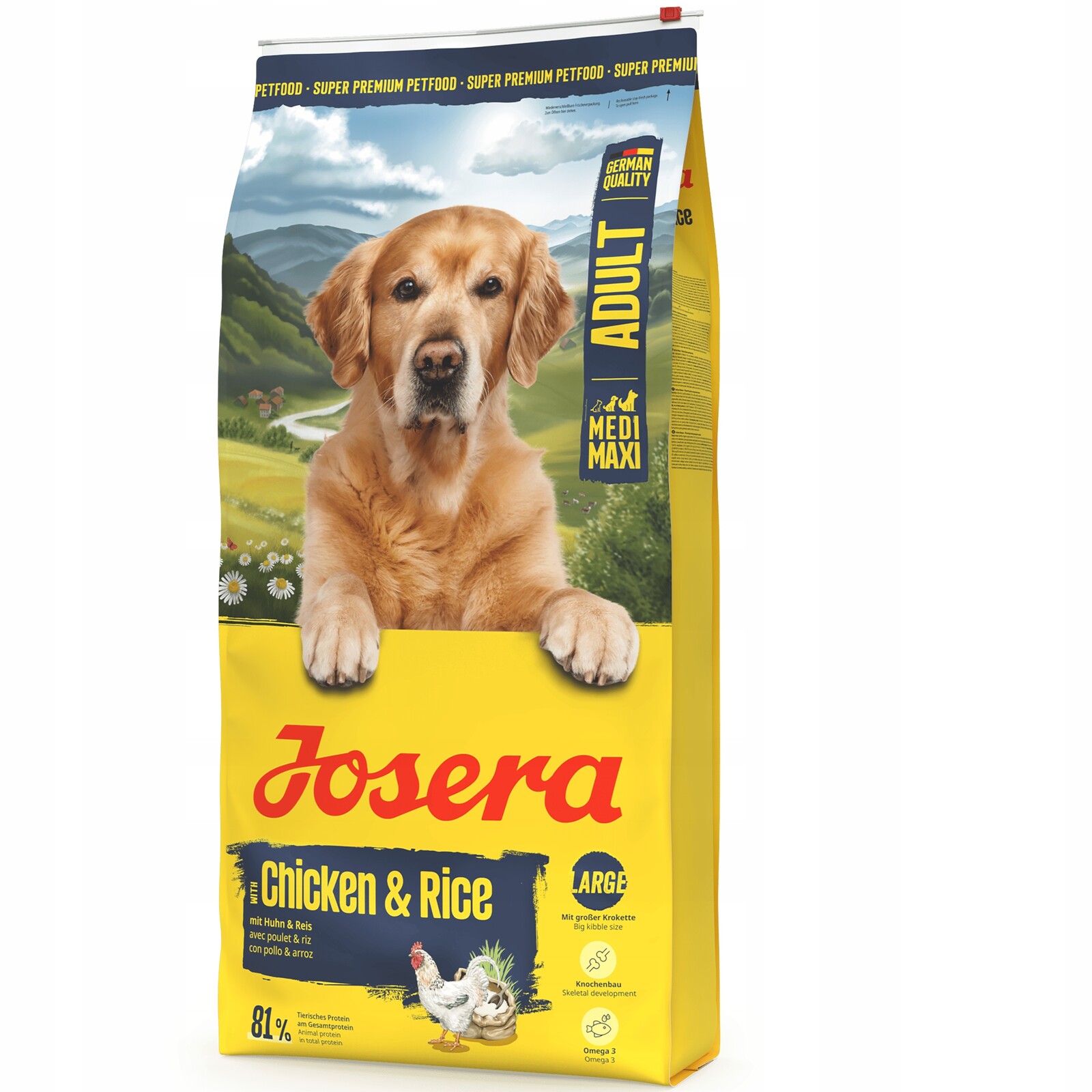 Josera Adult Chicken & Rice 3g Krmivo pro psy středních a velkých