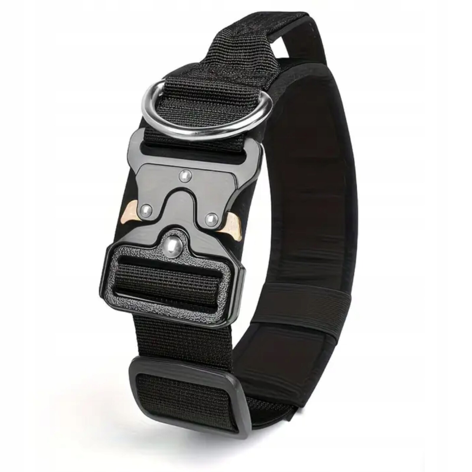 Obojek pro středního velkého psa Taktický, silný, nastavitelný, černý L