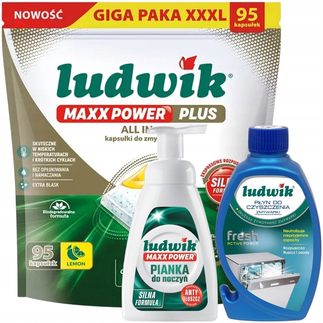 Ludwik Tablety Do Myčky Maxx Power All In One 95 Ks Tekutý Pěnový Set