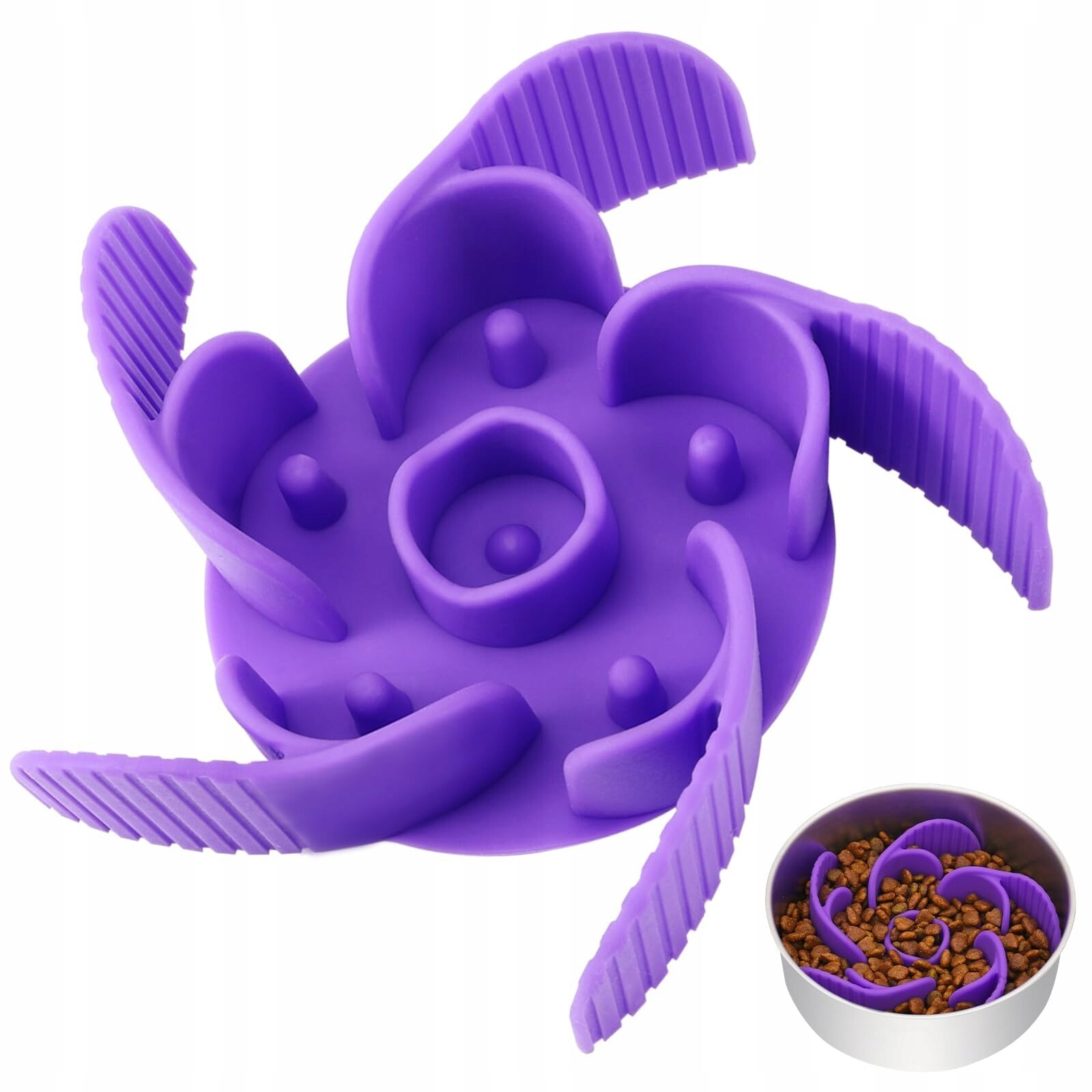 Mateeylife Protiskluzová miska pro střední a velké psy, fialová