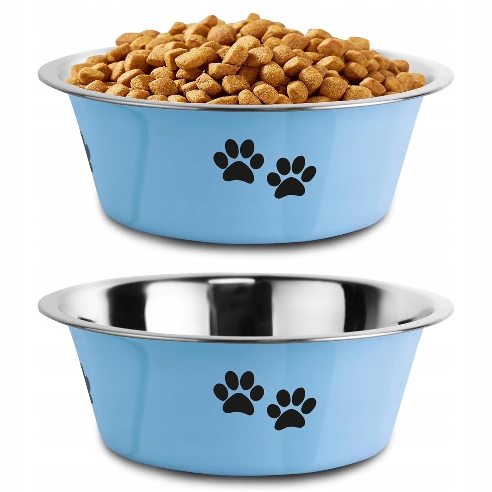 Suoxu Ocelová miska pro psa 1560 ml 2 ks Protiskluzová pro psy a kočky
