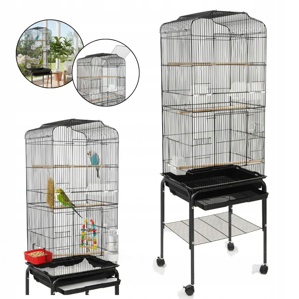 Velká Klec Pro Exotické Ptáky Woliera Papoušek Kanárků Akcesoria