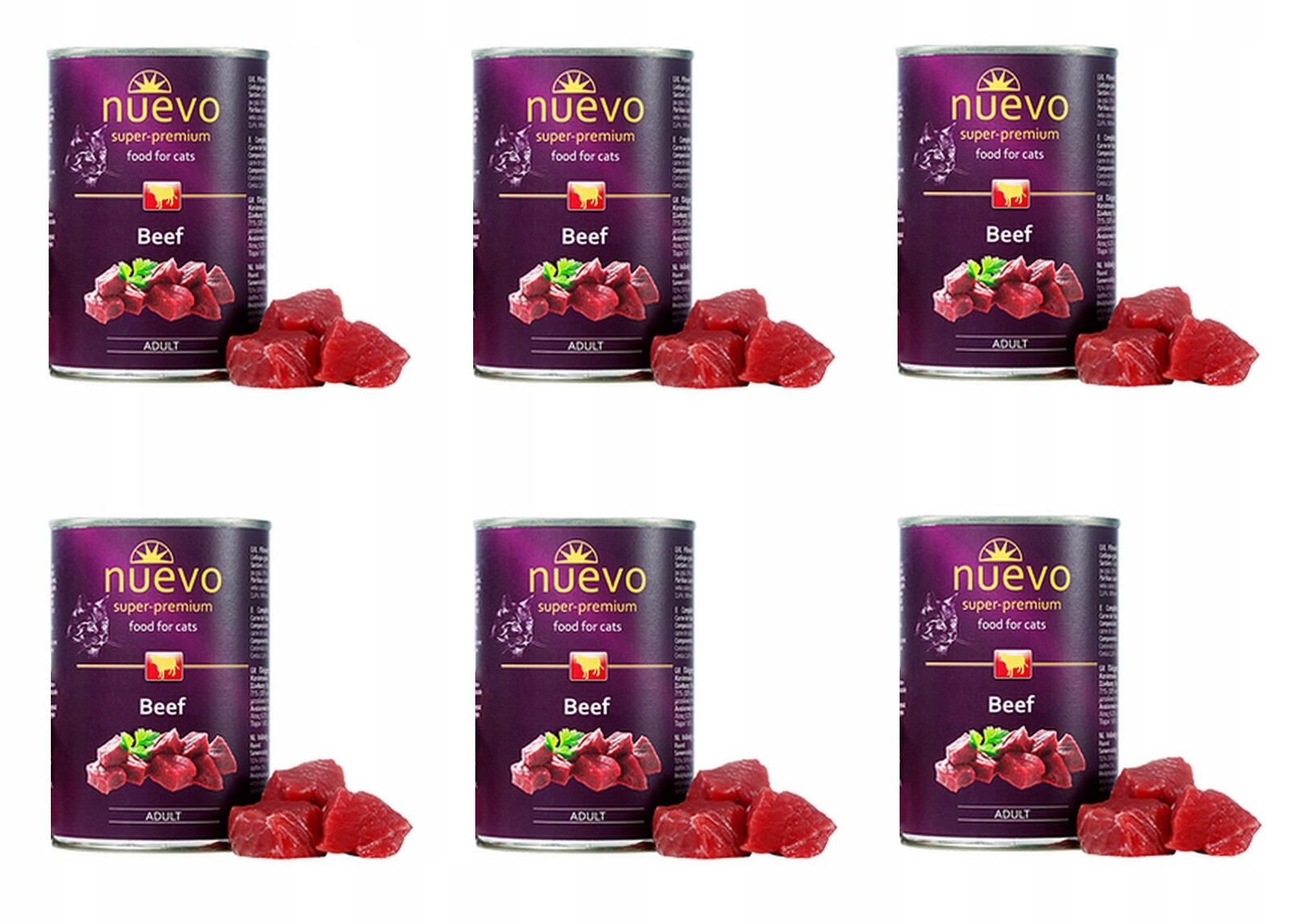 Nuevo Beef 6x400g Adult Cat Hovězí maso pro kočky