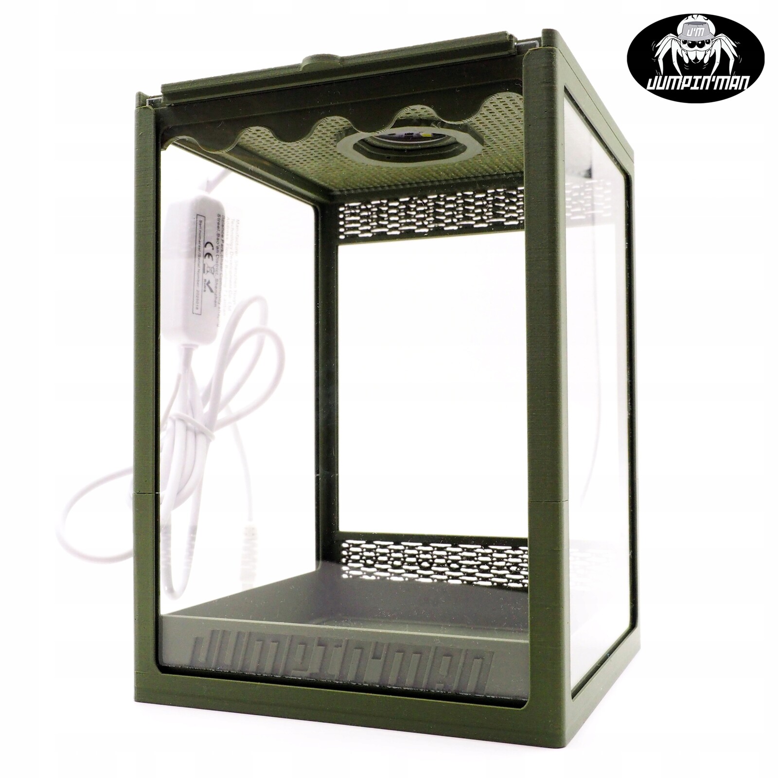 Terárium Gilotyna s Led osvětlením a Poklopem 15,5 x 10.7 x 10.7 Zelené